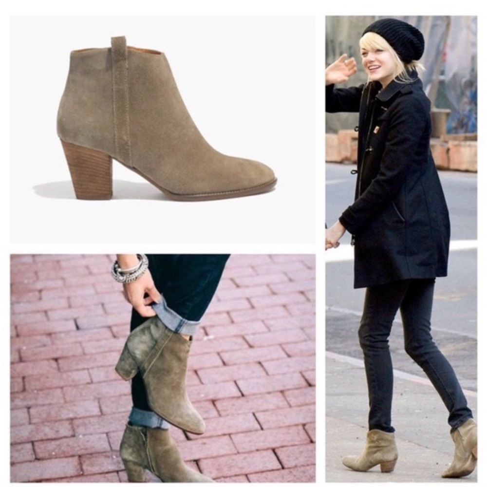 Madewell Billie Women's Suede Ankle Boots - Tan Sz 6